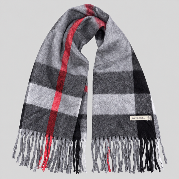 Burberry Schal Nr. 8, Grau Karo