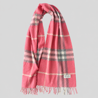 Vintage Burberry Schal Nr. 14 in Rosé Karo, ganz ausgebreitet